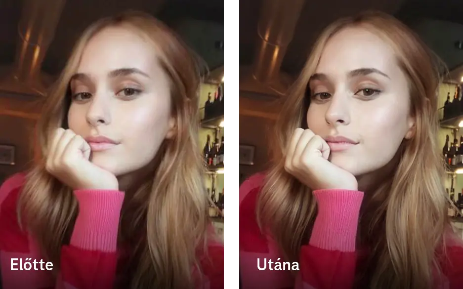 Portrékép, előtte-utána összehasonlítás