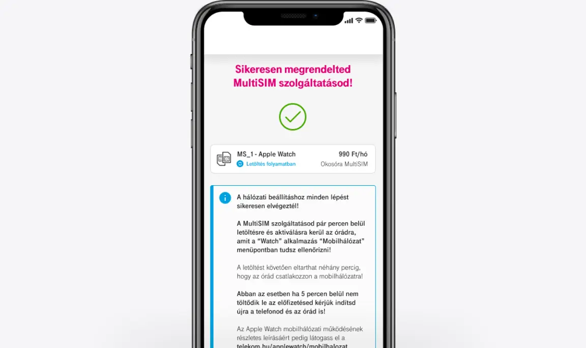 MultiSIM csatlakozás